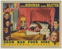 9k210 ADAM HAD FOUR SONS LC 1941 sexiest young Susan Hayward laying on bed in nightgown!