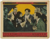 9k211 ADAM'S RIB LC 1923 Milton Sills & Anna Q. Nilsson surrounded by many men, Cecil B. DeMille!