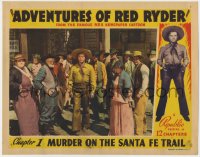 9k215 ADVENTURES OF RED RYDER chapter 1 LC 1940 Red Barry, Murder on the Sante Fe Trail, full-color!