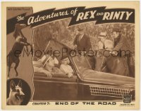 9k216 ADVENTURES OF REX & RINTY chapter 7 LC 1935 pretty Norma Taylor in car, End of the Road!