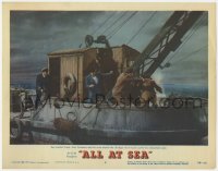9k225 ALL AT SEA LC #2 1957 Alec Guinness & crew board dredger that'd scuttle his amusement pier!