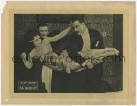 9k226 ALL DOLLED UP LC 1921 two guys try to carry feisty Gladys Walton away from the sitaution!