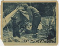 9k228 AMAZING ADVENTURE OF ITCHY-SCRATCHY LC 1934 great image of two men with bear cub!