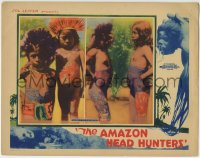 9k229 AMAZON HEAD HUNTERS LC 1931 Au Pays Du Scalp, images of children of the head hunters, rare!