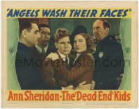 9k235 ANGELS WASH THEIR FACES LC R1940s c/u of Ann Sheridan hugging brother Frankie Thomas, rare!