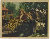 9k242 APE LC 1940 Boris Karloff helps Maris Wrixon in wheelchair + wacky gorilla in border!