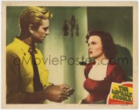 9k244 ASPHALT JUNGLE LC #8 1950 Sterling Hayden gives money to Jean Hagen, John Huston classic!
