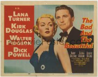 9k018 BAD & THE BEAUTIFUL TC 1953 Vincente Minnelli directed, sexy Lana Turner and Kirk Douglas!
