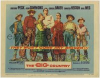 9k024 BIG COUNTRY TC 1958 art of Gregory Peck, Charlton Heston Simmons & cast, William Wyler classic