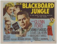 9k026 BLACKBOARD JUNGLE TC 1955 teacher Glenn Ford, Margaret Hayes, Anne Francis, classic!