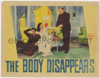 9k277 BODY DISAPPEARS LC 1941 old guy glares at sexy Marguerite Chapman & Jeffrey Lynn!