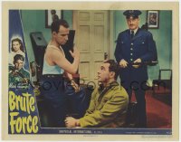 9k297 BRUTE FORCE LC #4 1947 angry Hume Cronyn beats information out of convict Sam Levene!