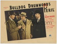 9k298 BULLDOG DRUMMOND'S PERIL LC 1938 John Barrymore surrounded by detective John Howard & police!