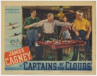 9k306 CAPTAINS OF THE CLOUDS LC 1942 Alan Hale stops James Cagney & Dennis Morgan from fighting!