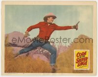 9k332 CODE OF THE SILVER SAGE LC #4 1950 cowboy Allan Rocky Lane in action with both guns drawn!