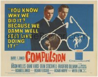 9k042 COMPULSION TC 1959 crazy Dean Stockwell & Bradford Dillman try to commit the perfect murder!