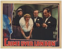 9k345 CRIME OVER LONDON LC 1938 worried Margot Grahame with Basil Sydney & two other men!