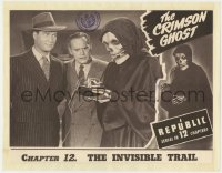9k347 CRIMSON GHOST chapter 12 LC 1946 the spooky title character with detonator, Invisible Trail!