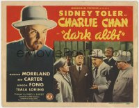 9k049 DARK ALIBI TC 1946 Asian detective Sidney Toler as Charlie Chan, Benson Fong, rare!