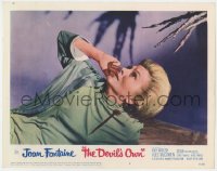 9k377 DEVIL'S OWN LC #2 1966 Hammer, great close up of terrified Joan Fontaine!