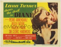 9k055 DIANE TC 1956 sexy Lana Turner dares the devil, great close up romantic artwork!