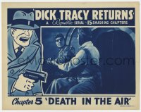 9k381 DICK TRACY RETURNS chapter 5 LC 1938 Ralph Byrd faces Death in the Air, great border art!
