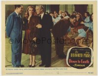 9k396 DOWN TO EARTH LC #8 1946 Roland Culver w/ Larry Parks & Rita Hayworth in fur, Horton w/ girls!