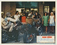 9k405 EASY RIDER int'l LC #5 1969 sexy girls watch Peter Fonda & Dennis Hopper on motorcycles!