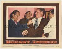 9k408 ENFORCER LC #4 1951 two men restrain thug as tough Humphrey Bogart punches him!