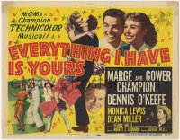 9k062 EVERYTHING I HAVE IS YOURS TC 1952 great images of Marge & Gower Champion dancing!