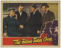 9k419 FALCON TAKES OVER LC 1942 George Sanders & others watch James Gleason talking on phone!