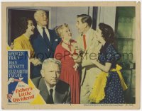 9k423 FATHER'S LITTLE DIVIDEND LC #6 1951 Spencer Tracy worries as Bennett & Liz Taylor celebrate!