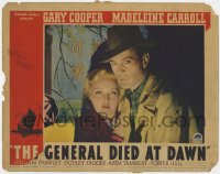 9k462 GENERAL DIED AT DAWN LC 1936 best c/u of Gary Cooper protecting scared Madeleine Carroll!
