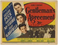 9k077 GENTLEMAN'S AGREEMENT TC 1947 Elia Kazan, Jewish Gregory Peck, Dorothy McGuire, John Garfield