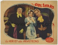 9k471 GIRL SAID NO LC 1937 beautiful dance hall girl Irene Hervey between two older men!