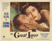 9k483 GREAT LOVER LC #1 1949 best romantic close up of Bob Hope & sexy Rhonda Fleming!