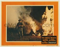 9k484 GREEN BERETS LC #3 1968 soldier John Wayne walking away from blazing inferno in Vietnam!