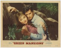 9k485 GREEN MANSIONS LC #3 1959 Anthony Perkins finds his loved one Audrey Hepburn in the forest!
