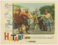 9k492 HATARI LC #7 1962 Howard Hawks, great image of John Wayne & Elsa Martinelli in Africa!