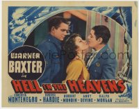 9k499 HELL IN THE HEAVENS LC 1934 Conchita Montenegro between Warner Baxter & Russell Hardie!
