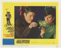 9k515 HOW TO STEAL A MILLION LC #3 1966 Audrey Hepburn watches Peter O'Toole touch key to magnet!