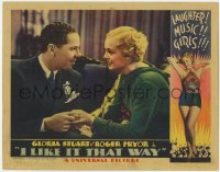 9k519 I LIKE IT THAT WAY LC 1934 romantic close up of happy Gloria Stuart & Roger Pryor!