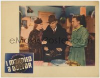 9k520 I MARRIED A DOCTOR LC 1936 worried Pat O'Brien between Josephine Hutchinson & Ray Mayer!