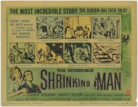 9k094 INCREDIBLE SHRINKING MAN TC 1957 sci-fi classic Reynold Brown comic strip-like artwork!