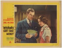 9k534 INTERNES CAN'T TAKE MONEY LC 1937 Joel McCrea as first Dr. Kildare with Barbara Stanwyck!