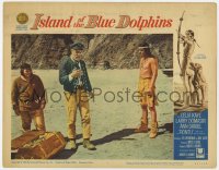 9k542 ISLAND OF THE BLUE DOLPHINS LC #1 1964 sailor & Native American Indians on beach with treasure!