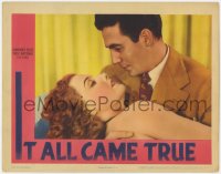 9k545 IT ALL CAME TRUE LC 1940 best romantic close up of Ann Sheridan & Jeffrey Lynn!