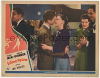 9k547 IT COMES UP LOVE LC 1942 Gloria Jean & young Donald O'Connor about to kiss at the dance!