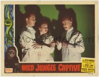 9k555 JUNGLE CAPTIVE LC R1952 Otto Kruger, Phil Brown & scared Amelita Ward, Wild Jungle Captive!