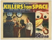 9k561 KILLERS FROM SPACE LC #7 1954 man stops Peter Graves from shooting guy by computer!
